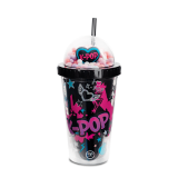 ЧАША СЪС СЛАМКА 450 МЛ. COOLPACK K POP DARK