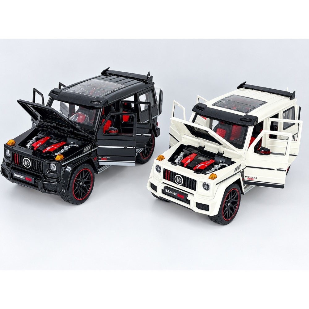 МЕТАЛНА КОЛА MERCEDES G CLASS BRABUS 1:24 СЪС ЗВУК, СВЕТЛИНА И ПУШЕК 