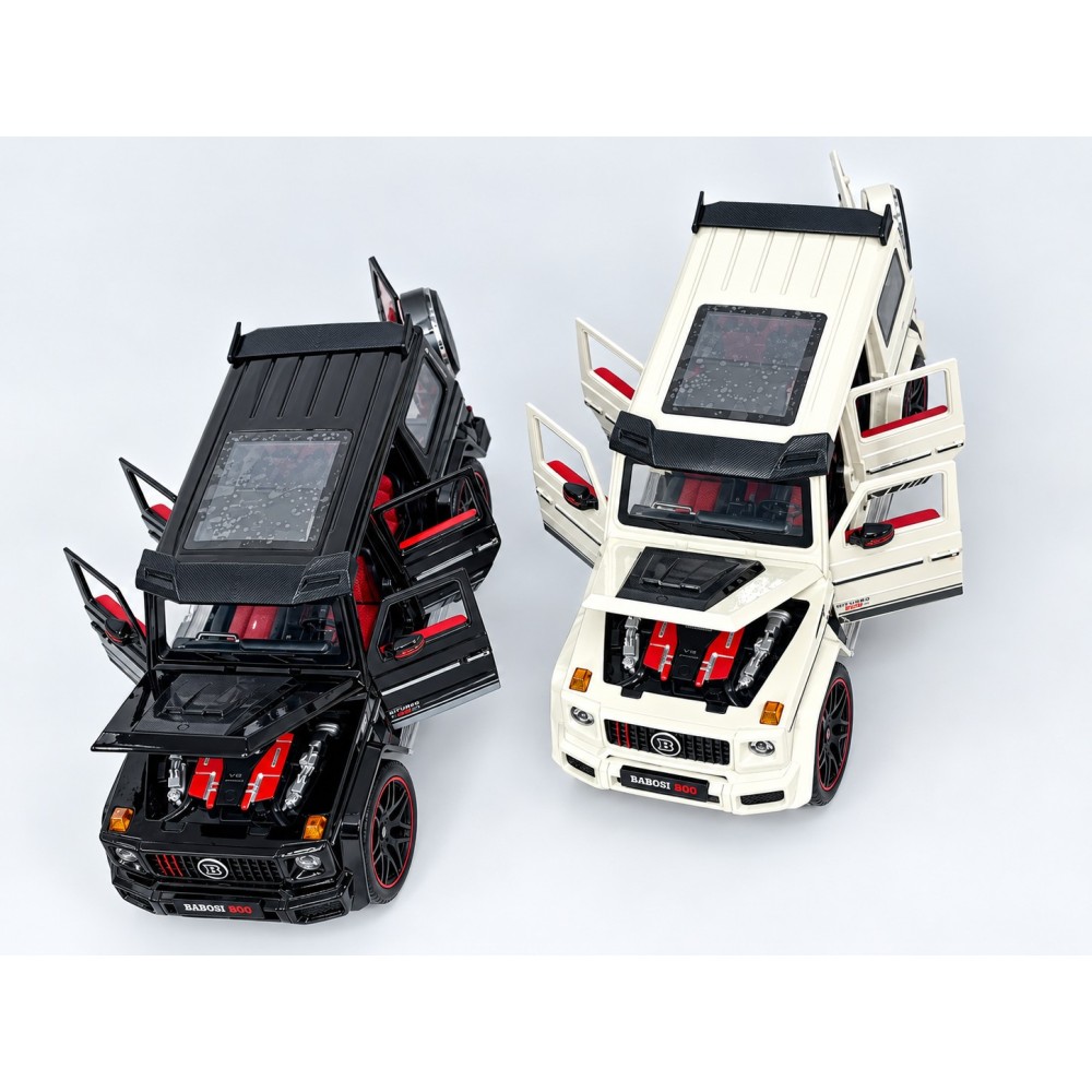 МЕТАЛНА КОЛА MERCEDES G CLASS BRABUS 1:24 СЪС ЗВУК, СВЕТЛИНА И ПУШЕК 